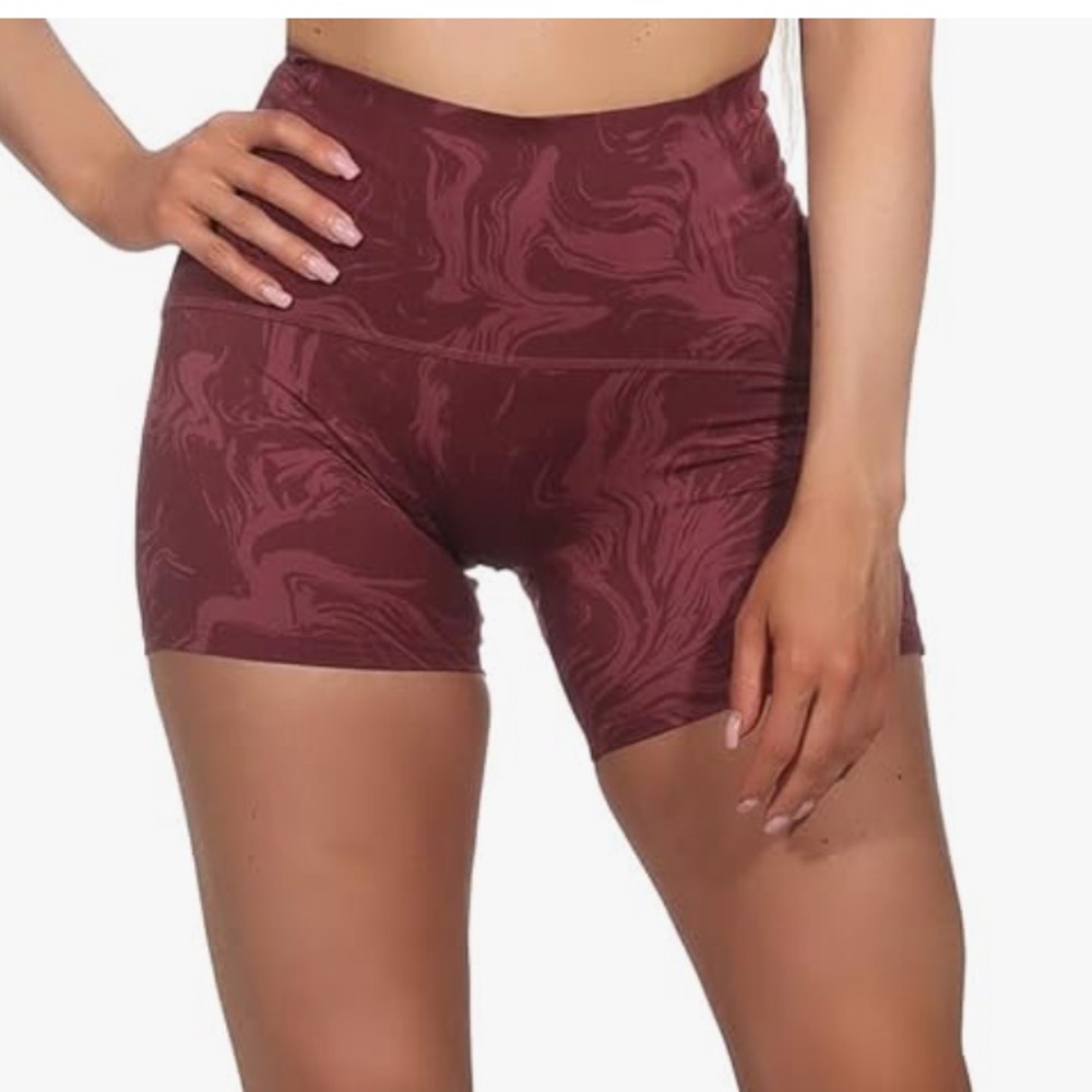 Gymshark Burgundy Swirl Athletic Shorts